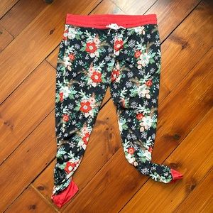 NWOT little Sleepies poinsettia pajama pants